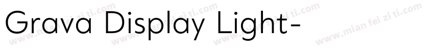 Grava Display Light字体转换